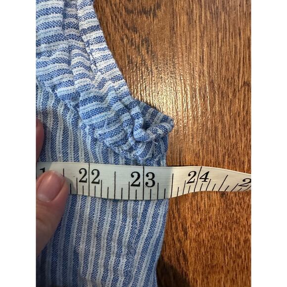 Rails Linen Blend Striped Alena Blouse - Blue/White XXL Costal Summer Vibes - Picture 7 of 8